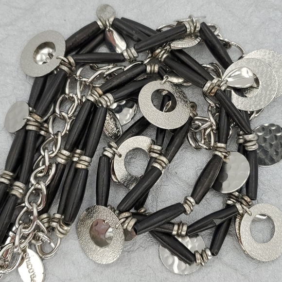 Chico's Black & Silver Chunky Necklace - Picture 4 of 7